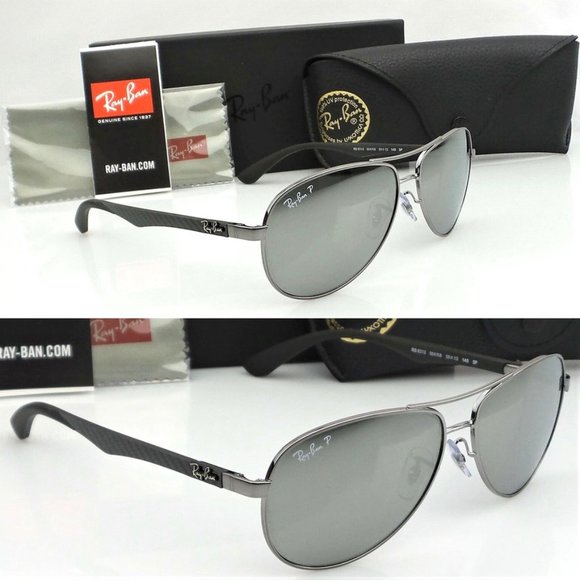 Ray-Ban Silver Mirror Polarized Sunglasses - Picture 6 of 6